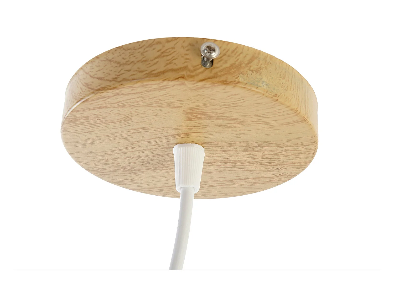 Suspension DKD Home Decor Blanc Polyester Bambou