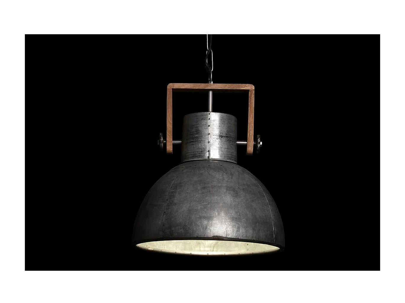Suspension DKD Home Décor Marron Argenté Métal Bois