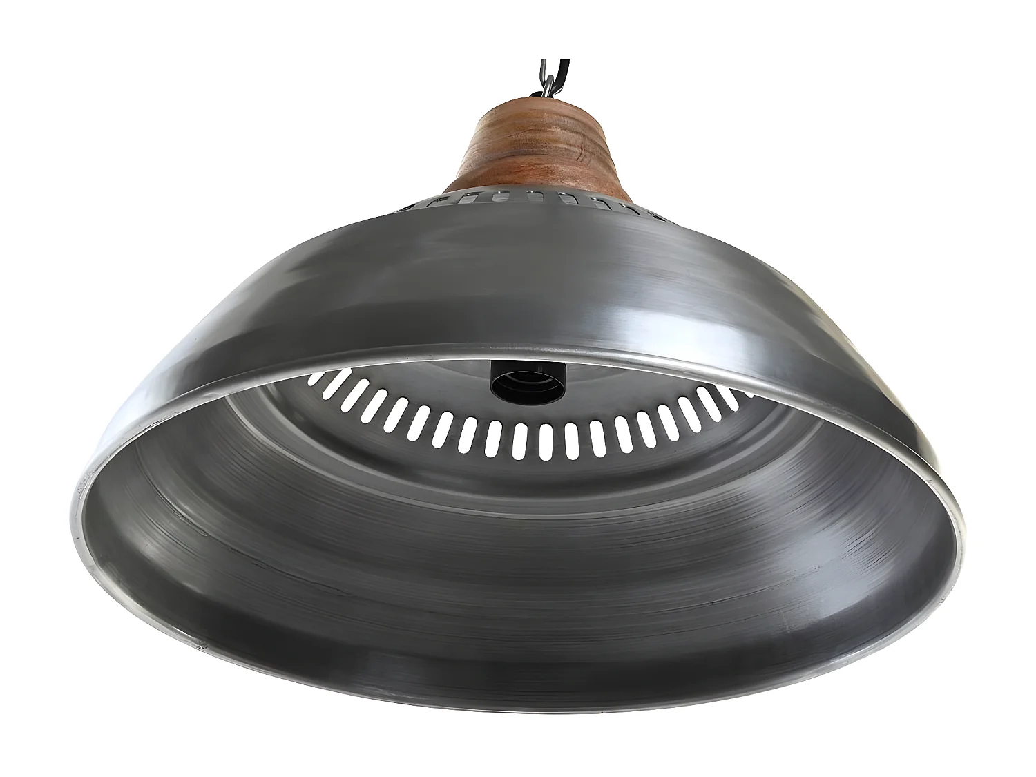 Lámpara colgante DKD Home Decor Plata Marrón Hierro Madera de mango