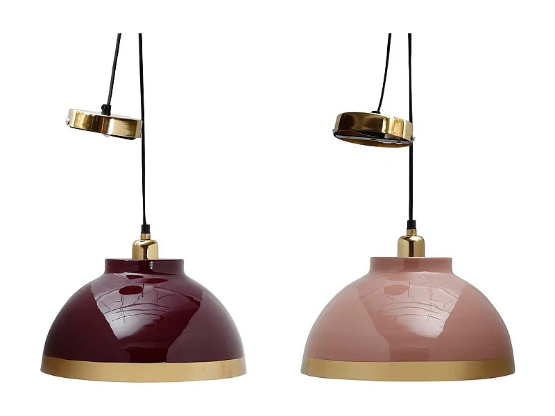 Lámpara colgante DKD Home Decor Rose Lila