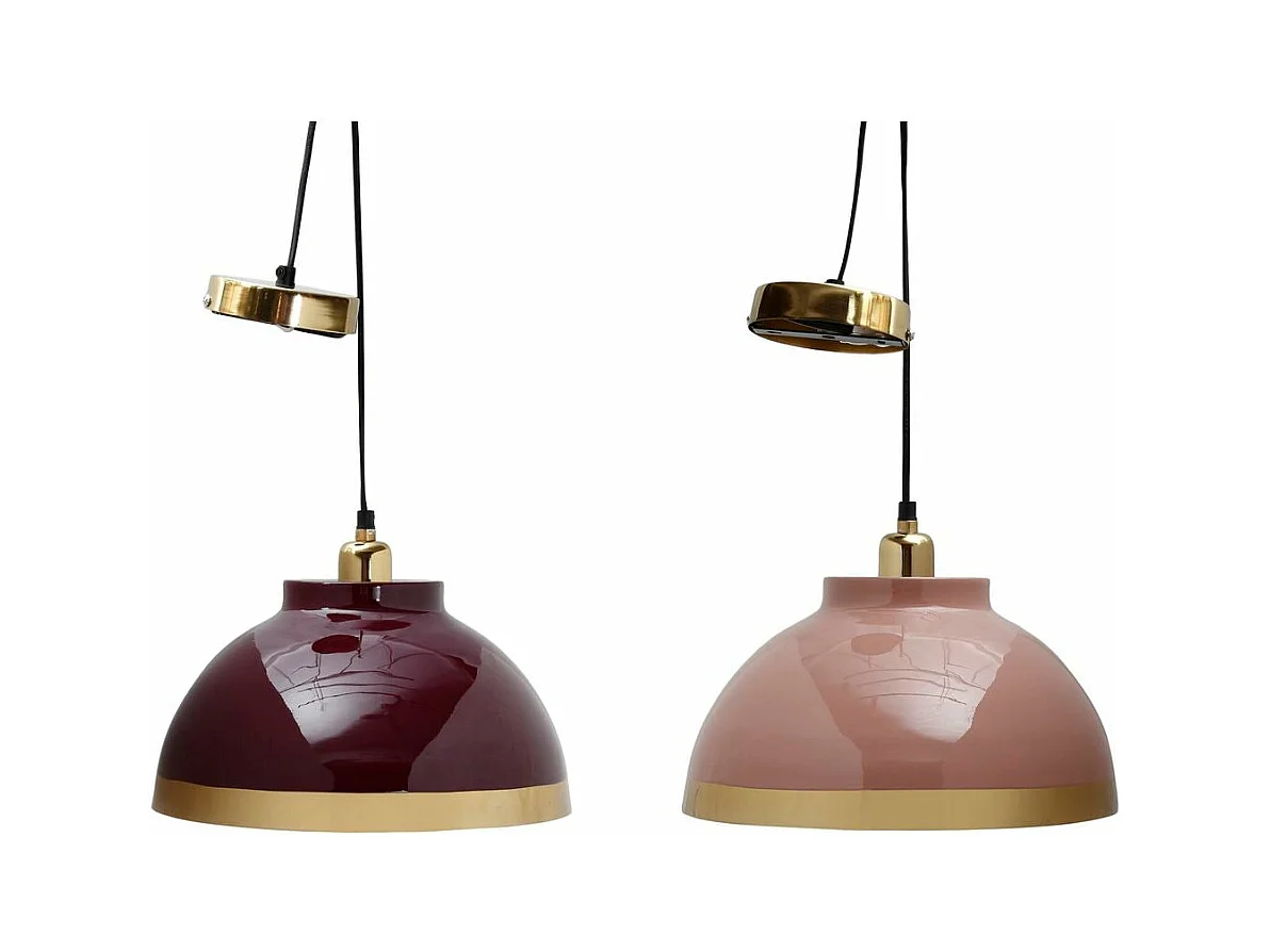 Lámpara colgante DKD Home Decor Rose Lila