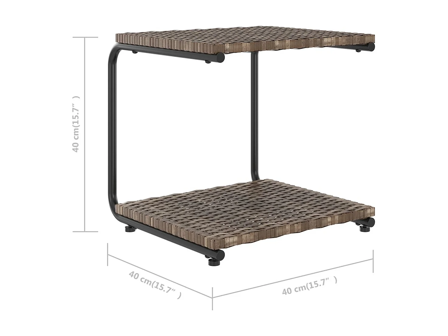 2-Personen-Sonnenliege mit Auflagen Poly Rattan Braun