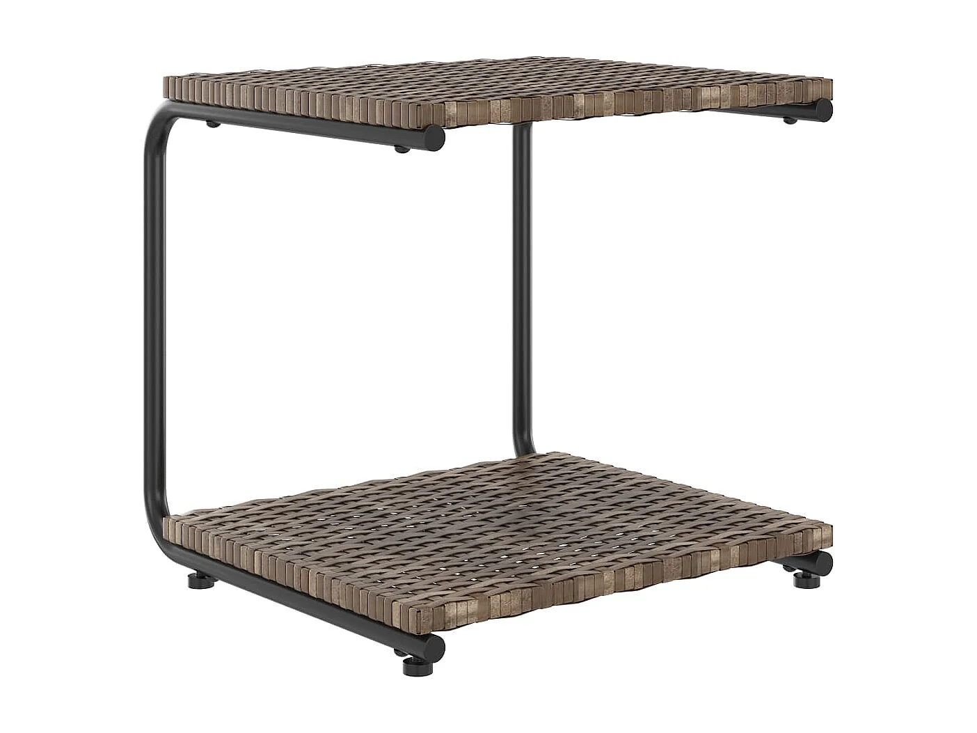 2-Personen-Sonnenliege mit Auflagen Poly Rattan Braun