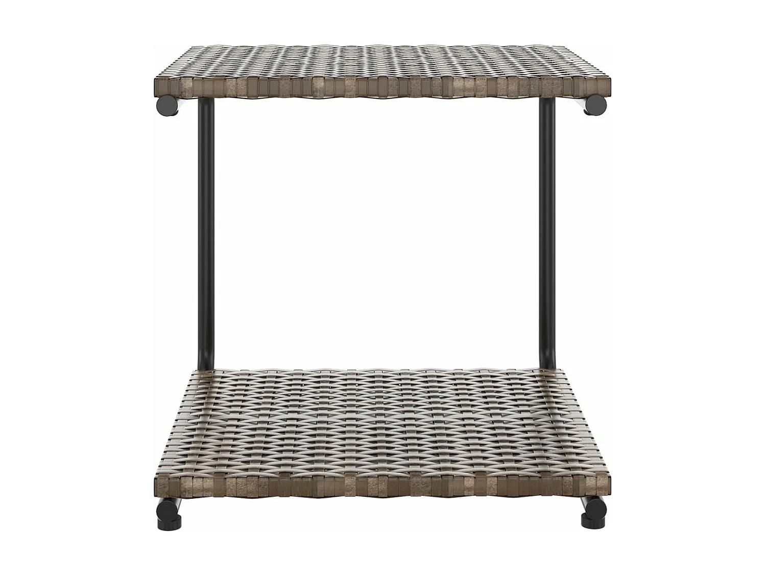 2-Personen-Sonnenliege mit Auflagen Poly Rattan Braun