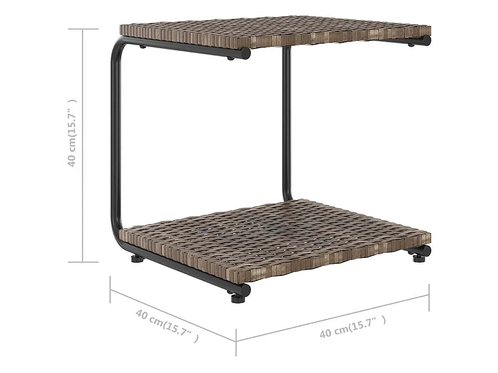 2-Personen-Sonnenliege mit Auflagen Poly Rattan Braun