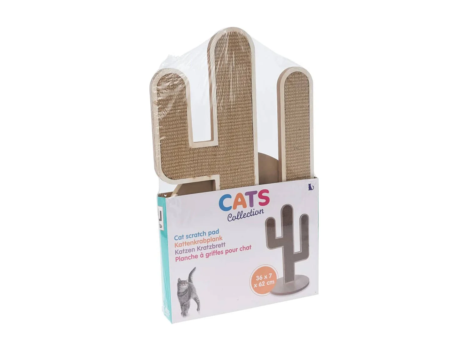 Grattoir à chat Cactus naturel 35x34,5x62 cm