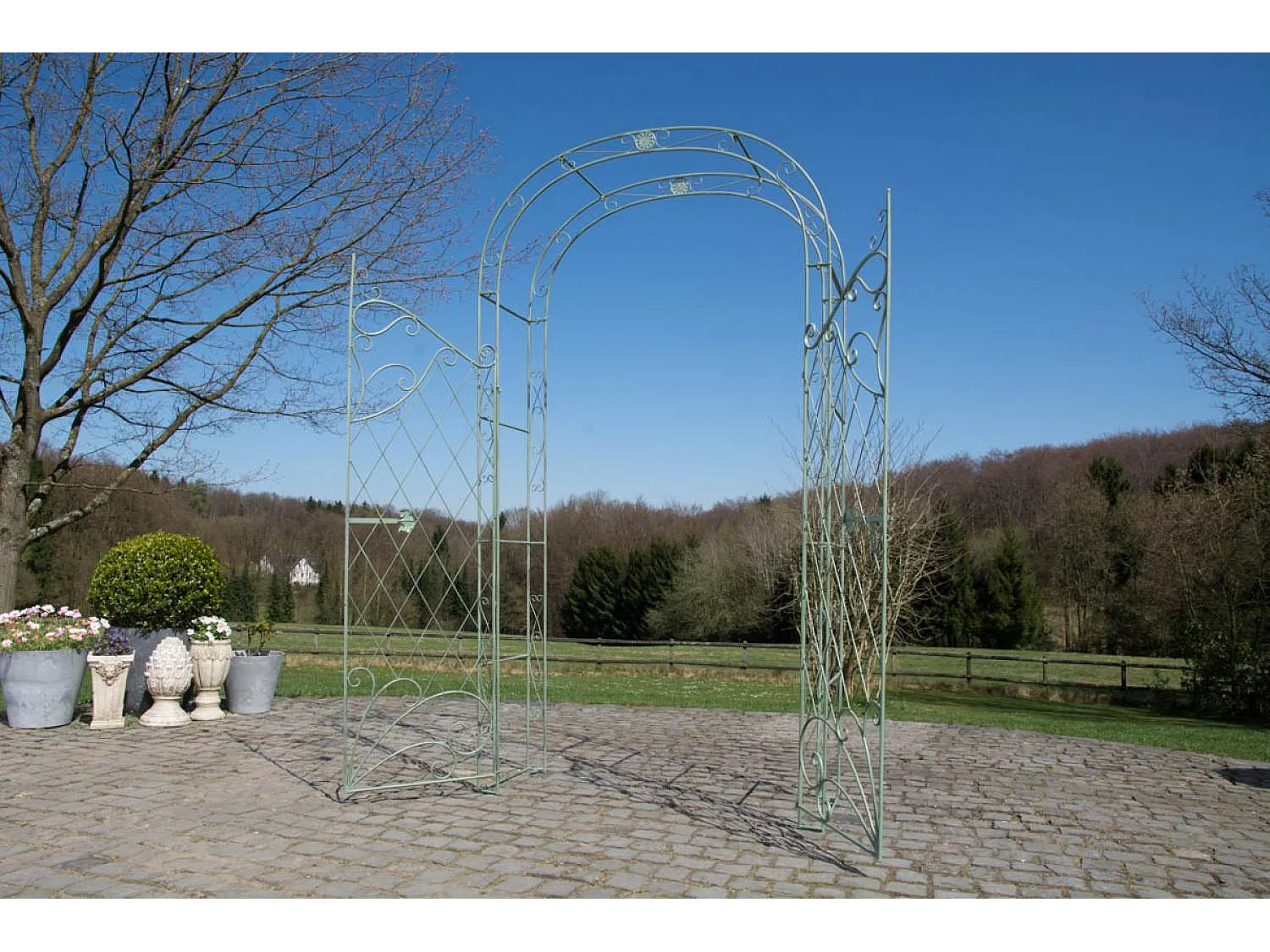 Arche à rosiers - Métal & Métal - Vert antique - Melissa