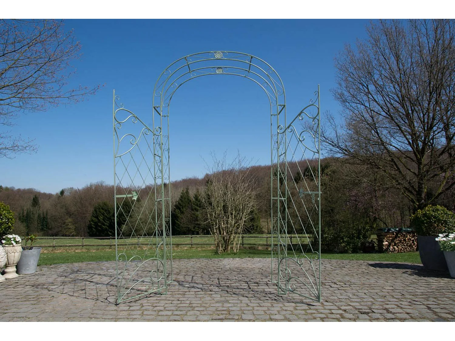 Arche à rosiers - Métal & Métal - Vert antique - Melissa