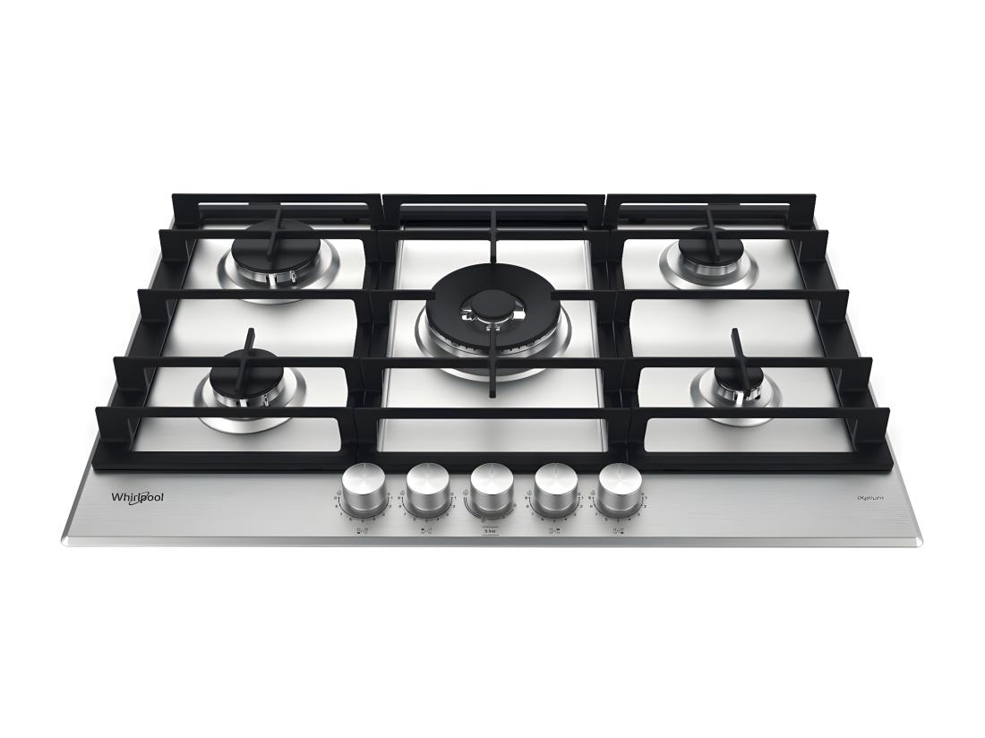 vente unique Whirlpool Table de cuisson gaz 73cm 5 feux inox - gmwl758ixlfr