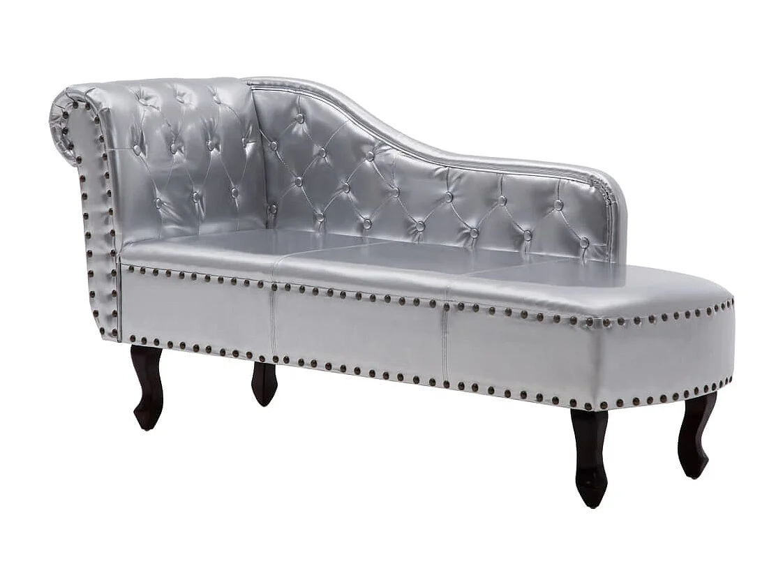 Chaise longue Argenté Similicuir
