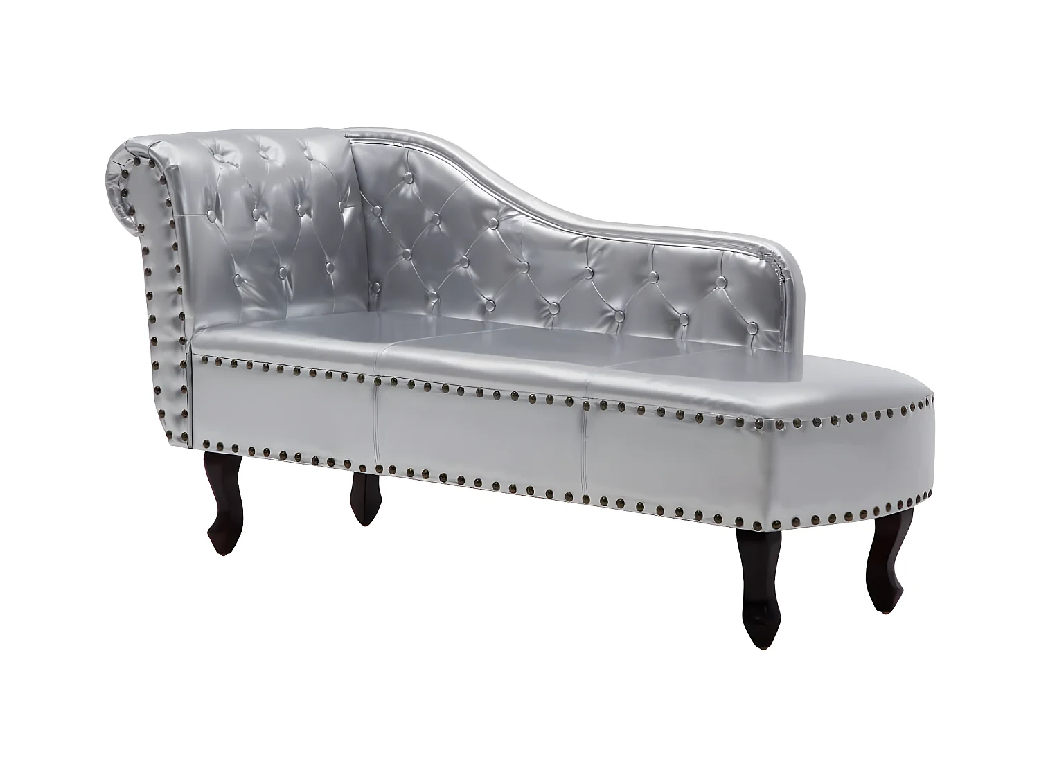 Chaiselongue Silbern Kunstleder