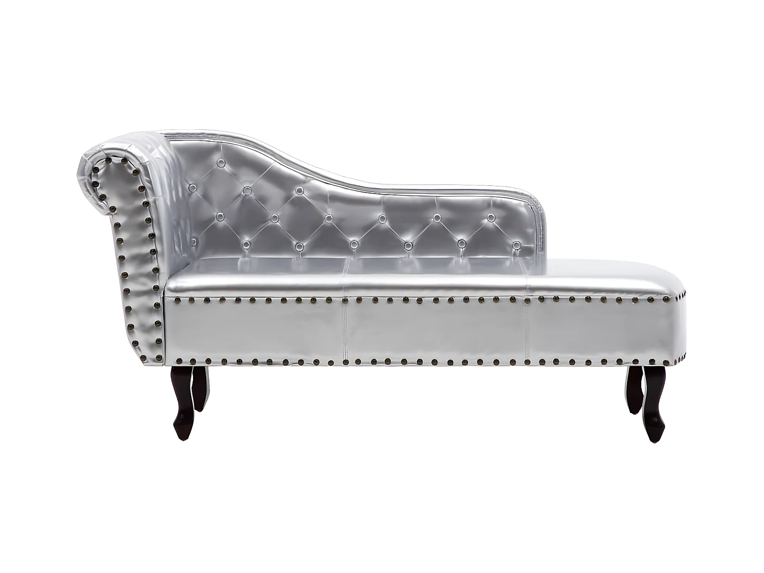 Chaiselongue Silbern Kunstleder