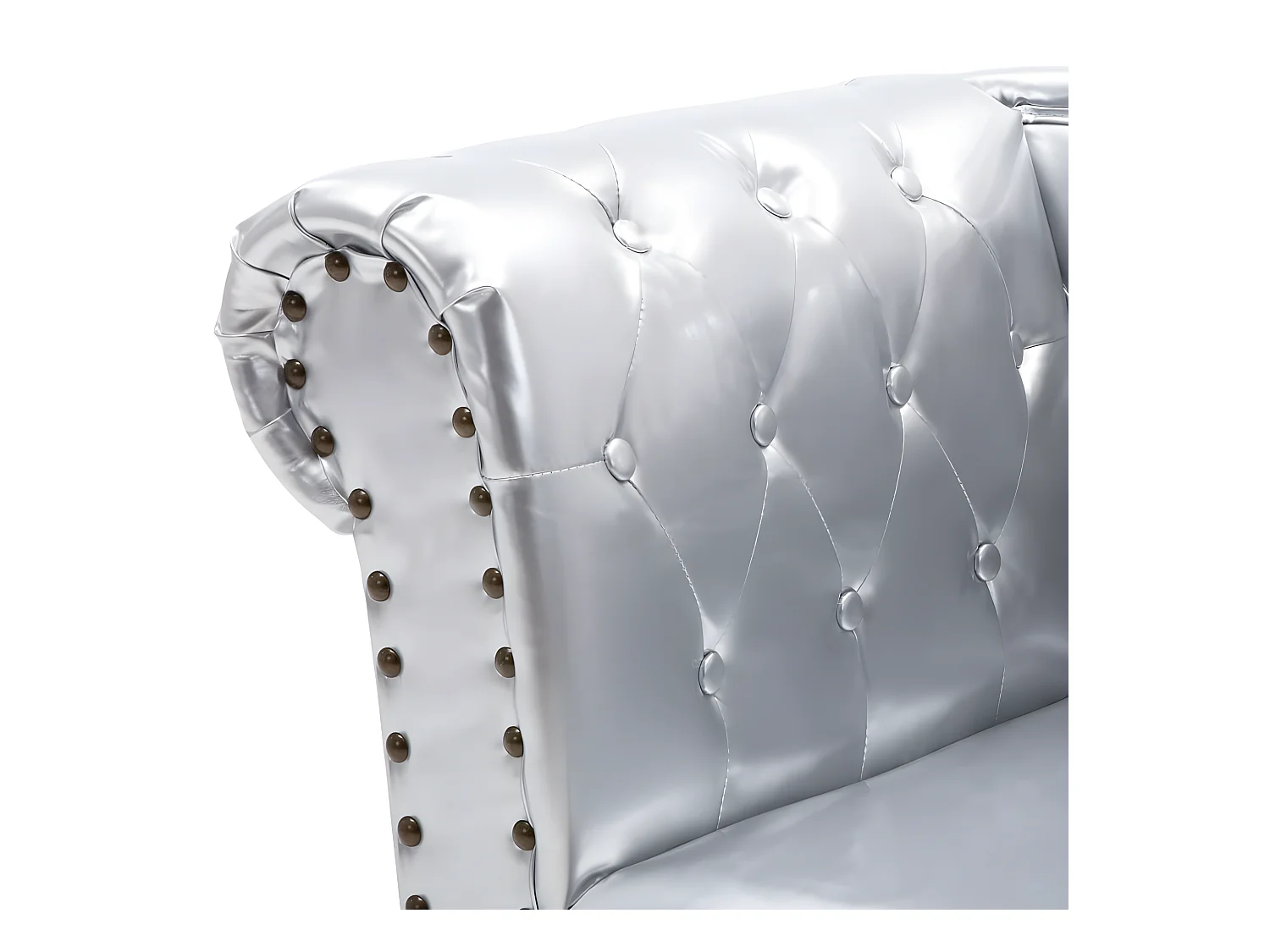 Chaiselongue Silbern Kunstleder