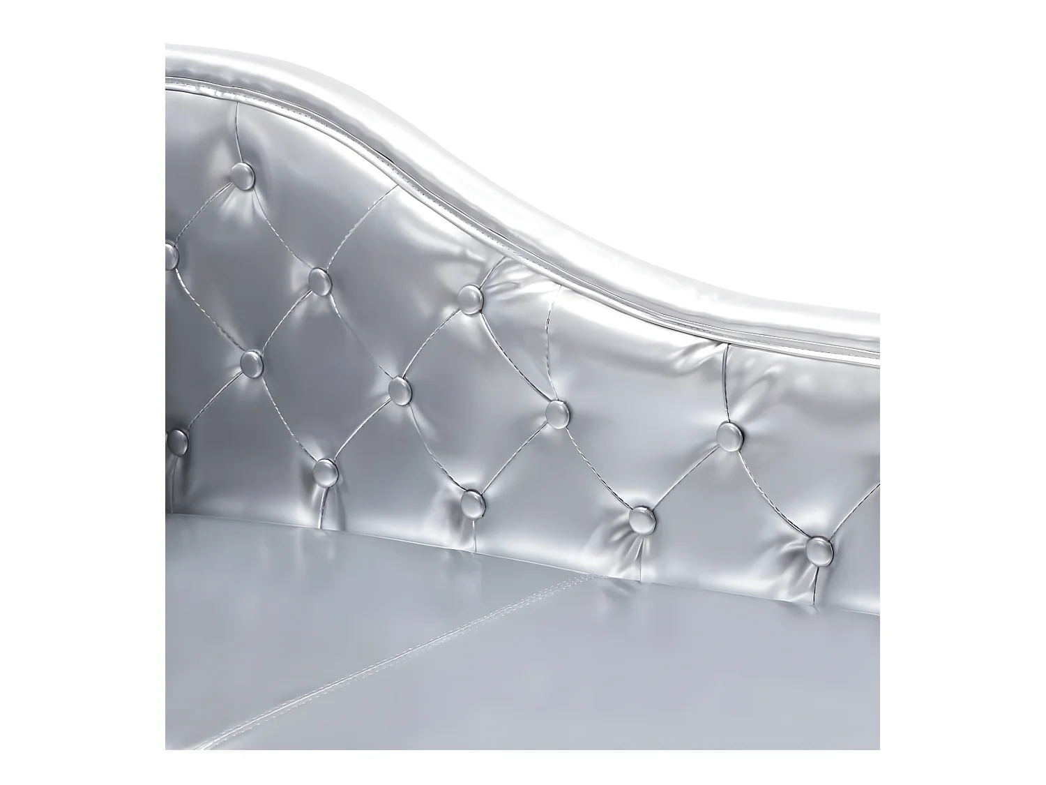 Chaiselongue Silbern Kunstleder