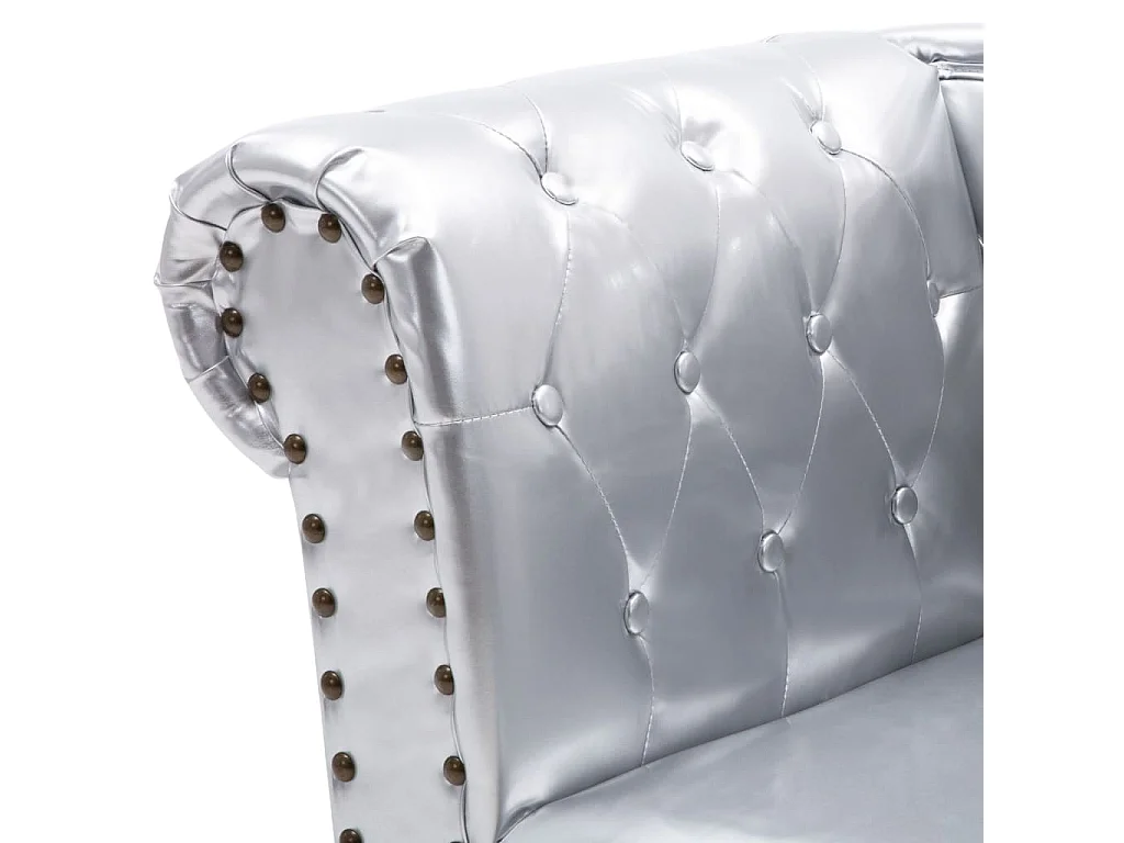 Chaise longue Argenté Similicuir