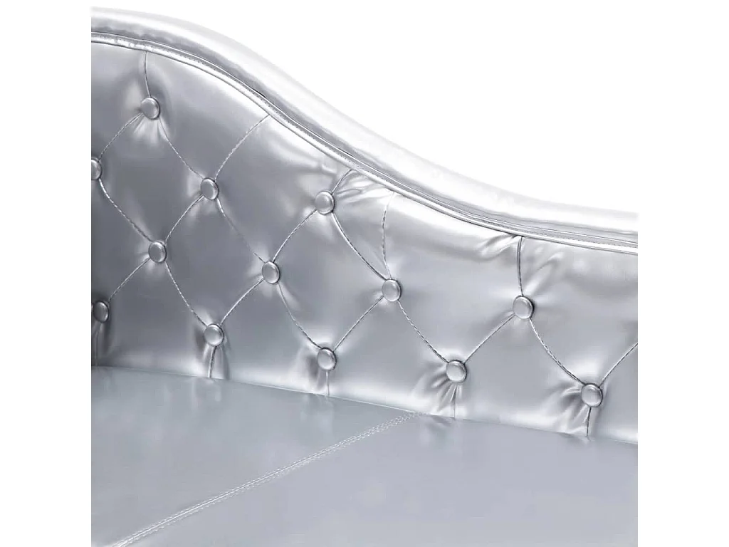 Chaise longue Argenté Similicuir
