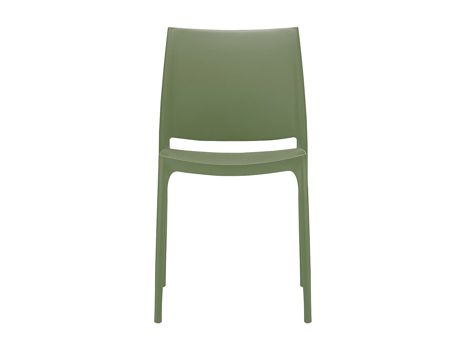 Lot de 2  Chaises de jardin - Plastique - Olive - Maya