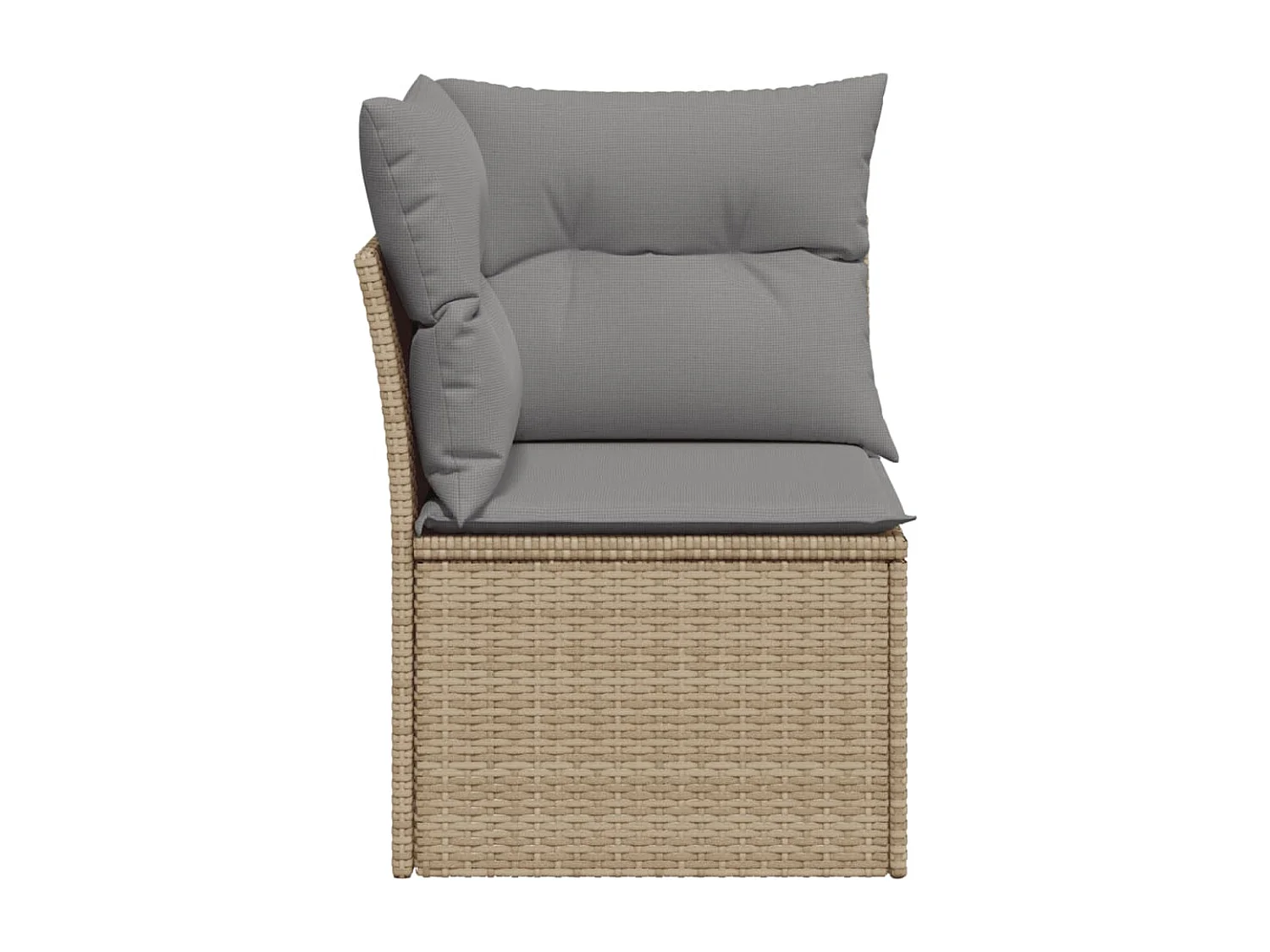 Garten-Ecksofa mit Kissen Beige Poly Rattan