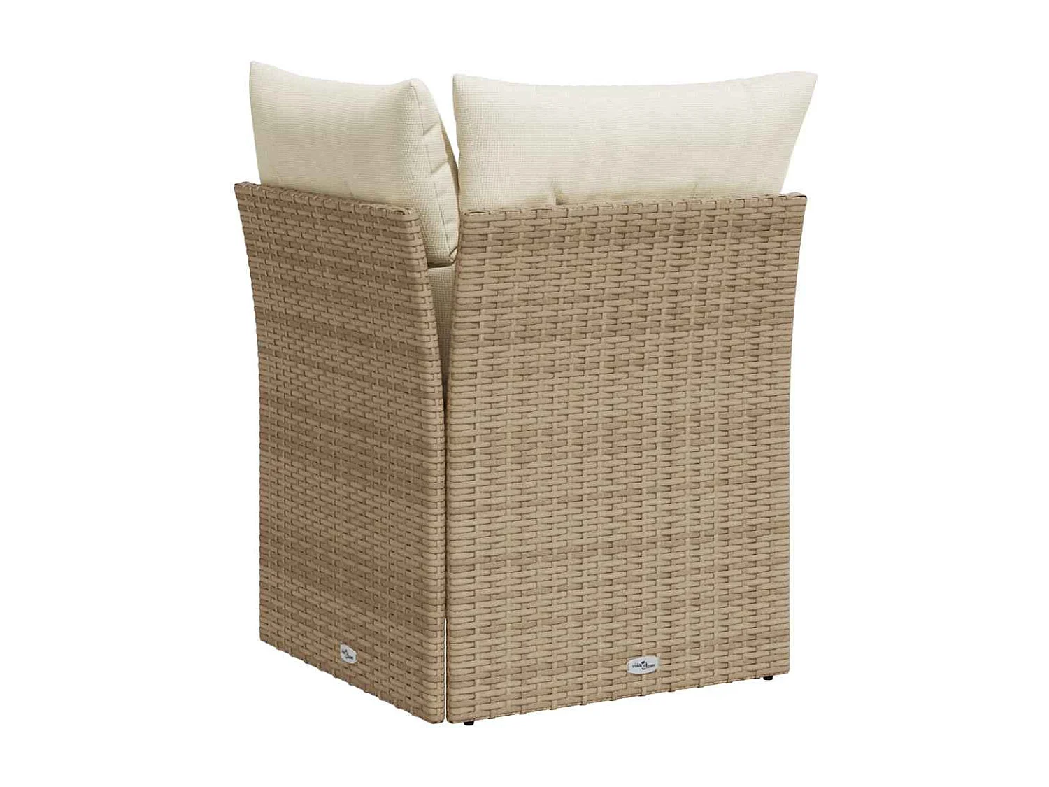 Garten-Ecksofa mit Kissen Beige Poly Rattan
