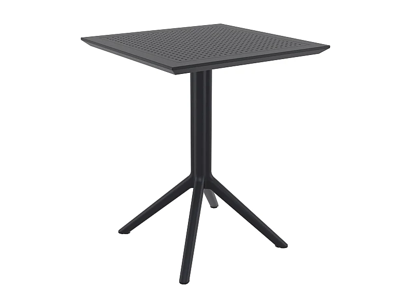Table d'appoint de jardin - carré - Plastique - 60 x 60 cm - Noir - Sky