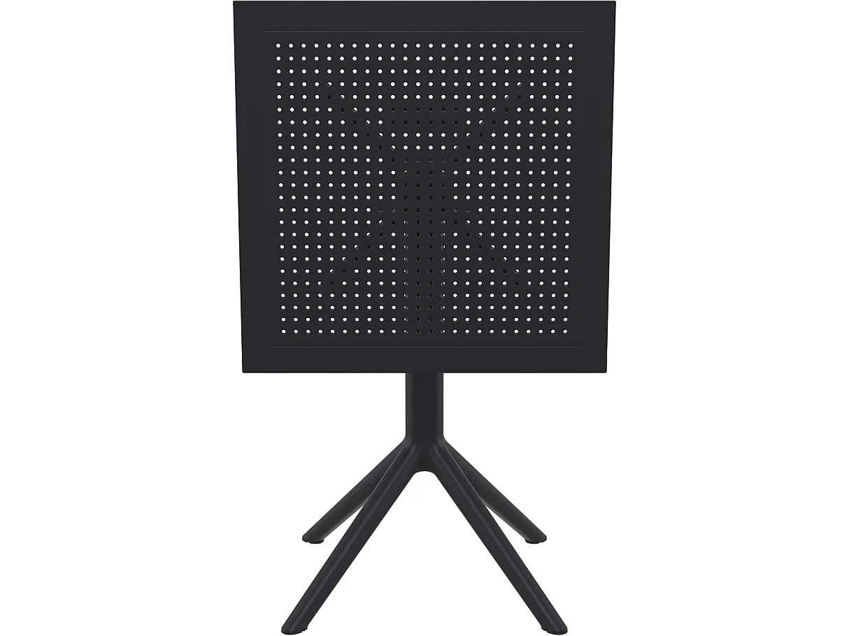 Bijzettafel tuin - vierkant - Kunststof - 60 x 60 cm - zwart - Sky