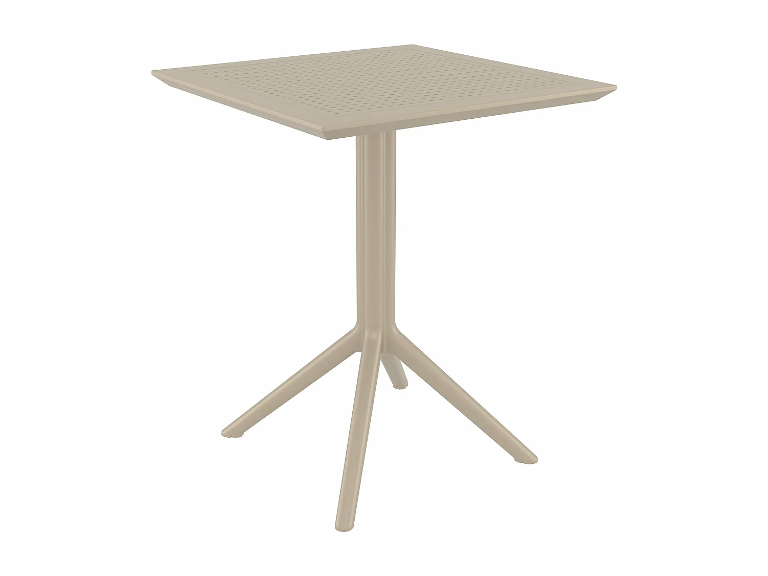 Table d'appoint de jardin - carré - Plastique - 60 x 60 cm - Taupe - Sky