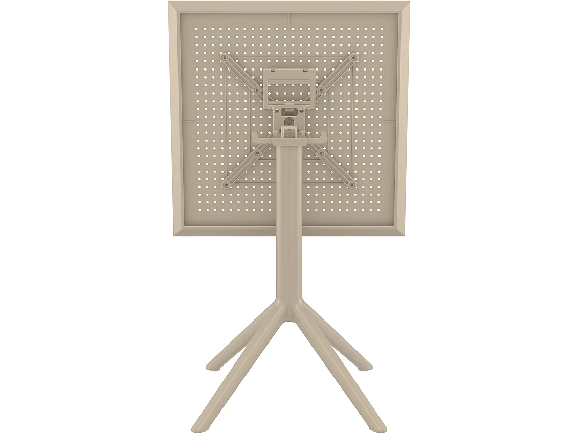 Table d'appoint de jardin - carré - Plastique - 60 x 60 cm - Taupe - Sky