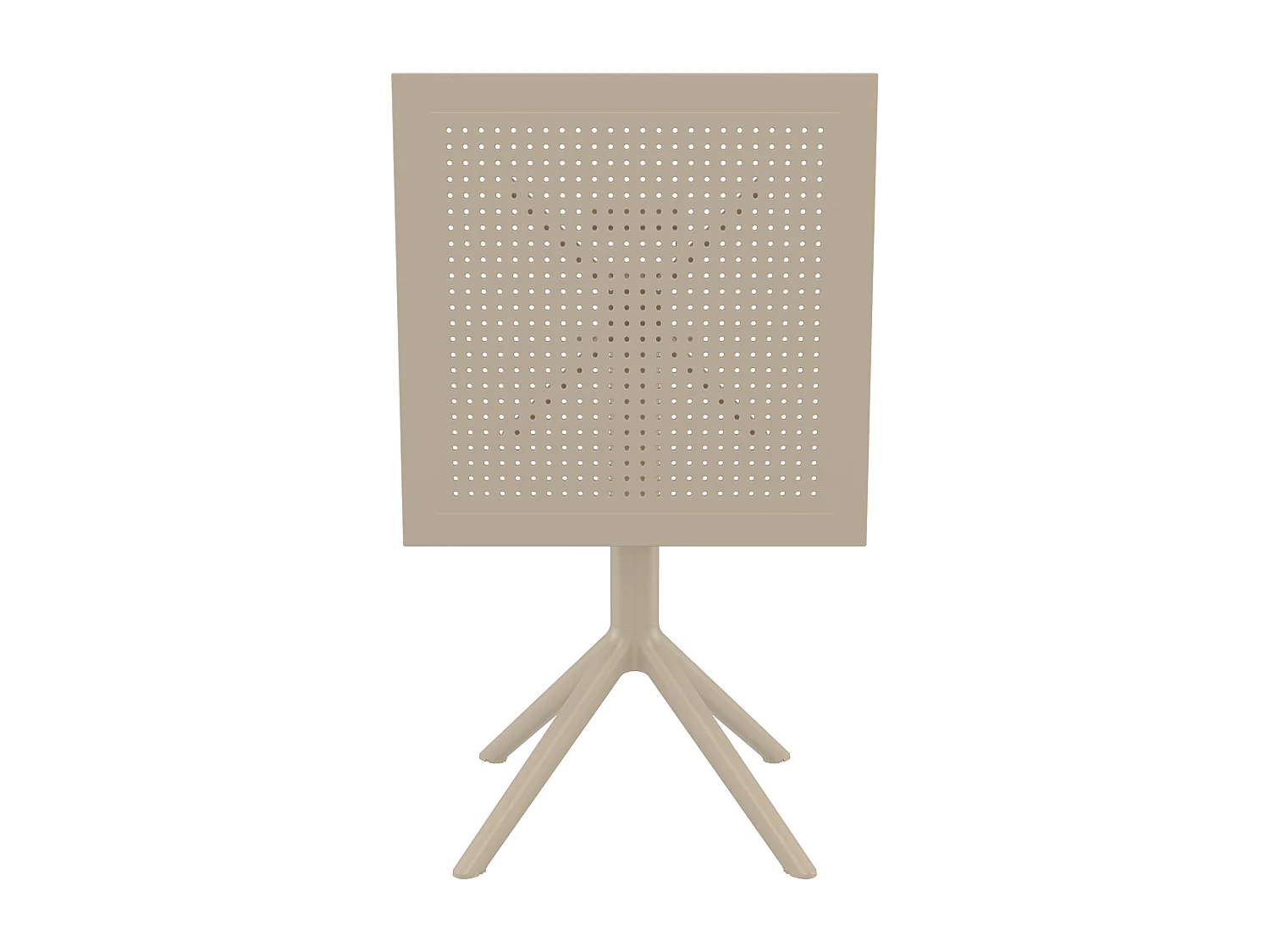 Table d'appoint de jardin - carré - Plastique - 60 x 60 cm - Taupe - Sky