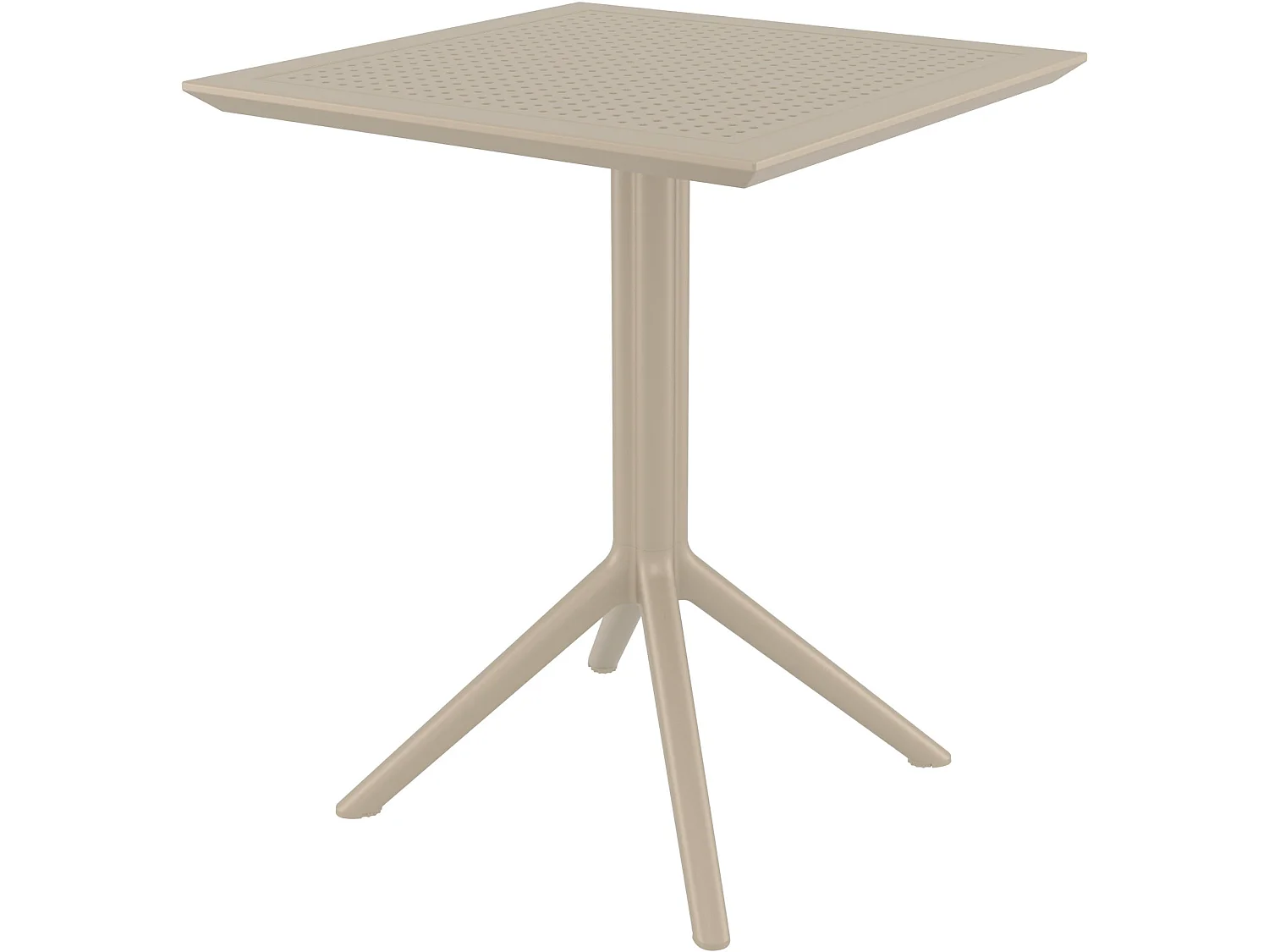 Table d'appoint de jardin - carré - Plastique - 60 x 60 cm - Taupe - Sky