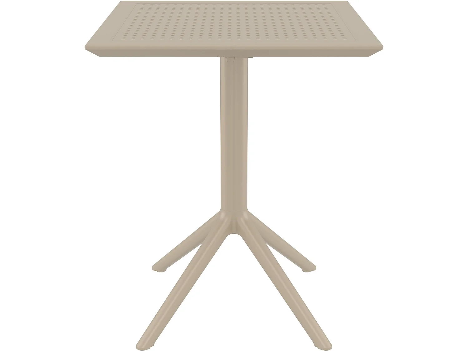Table d'appoint de jardin - carré - Plastique - 60 x 60 cm - Taupe - Sky
