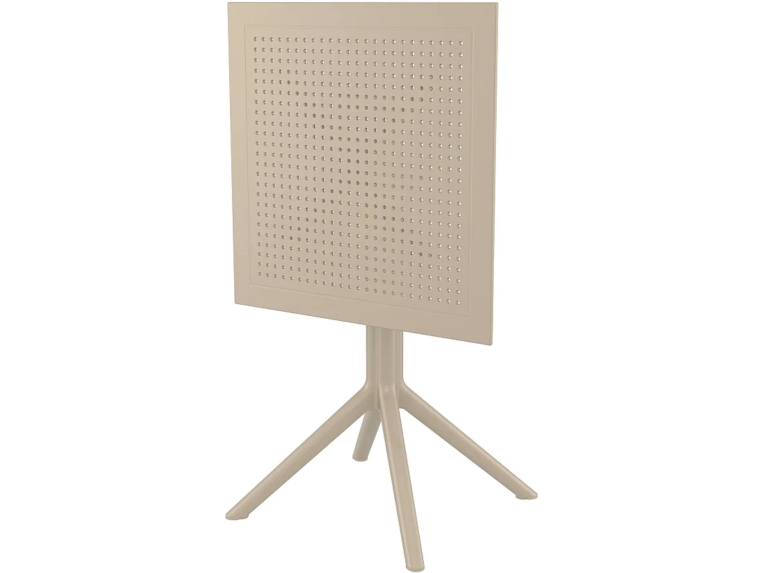 Table d'appoint de jardin - carré - Plastique - 60 x 60 cm - Taupe - Sky