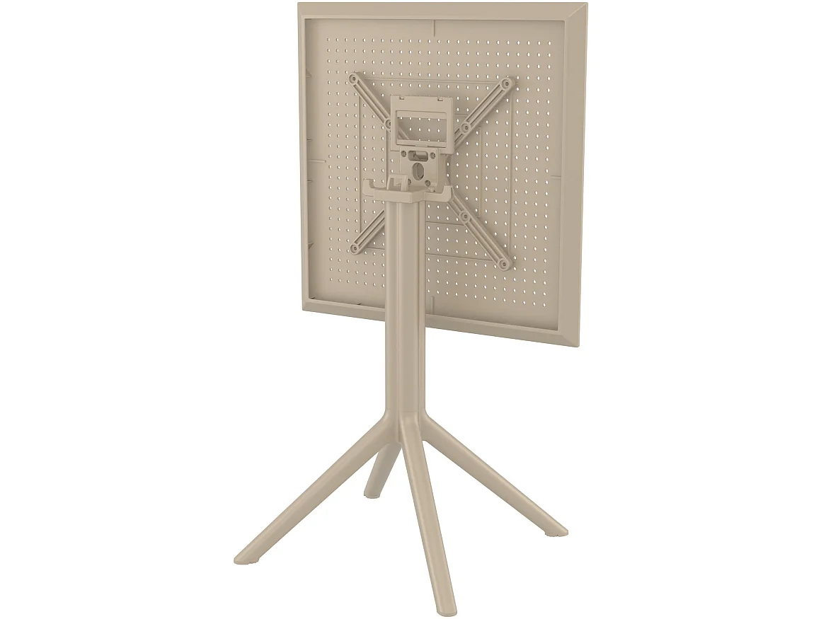 Table d'appoint de jardin - carré - Plastique - 60 x 60 cm - Taupe - Sky