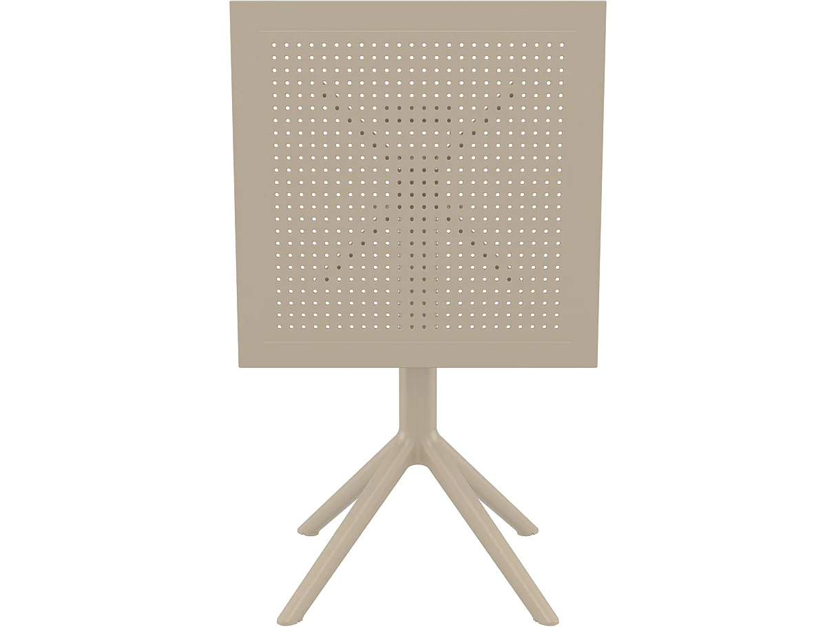 Table d'appoint de jardin - carré - Plastique - 60 x 60 cm - Taupe - Sky