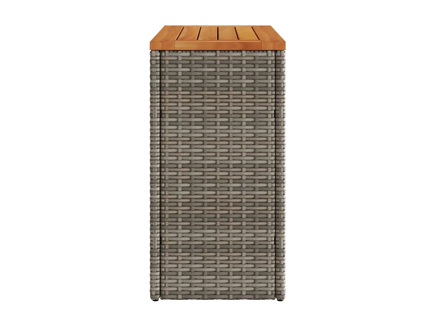 Table d'appoint de jardin dessus en bois gris 58x27,5x55 cm