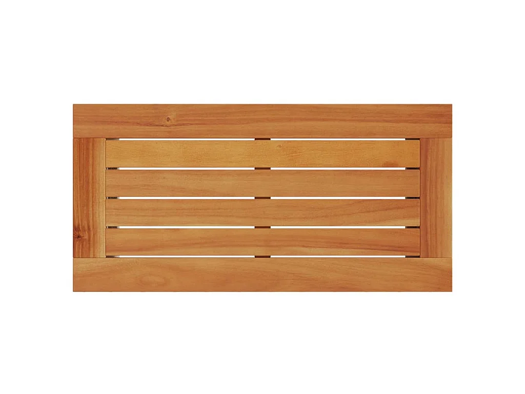 Garten-Beistelltisch mit Holzplatte Grau 58x27,5x55 cm Rattan