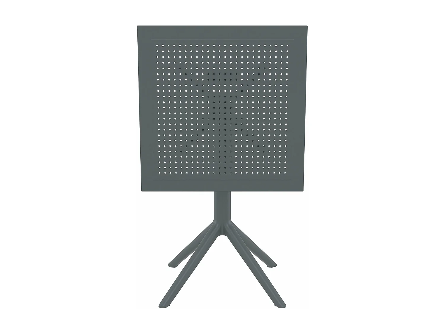 Table d'appoint de jardin - carré - Plastique - 60 x 60 cm - Gris foncé - Sky