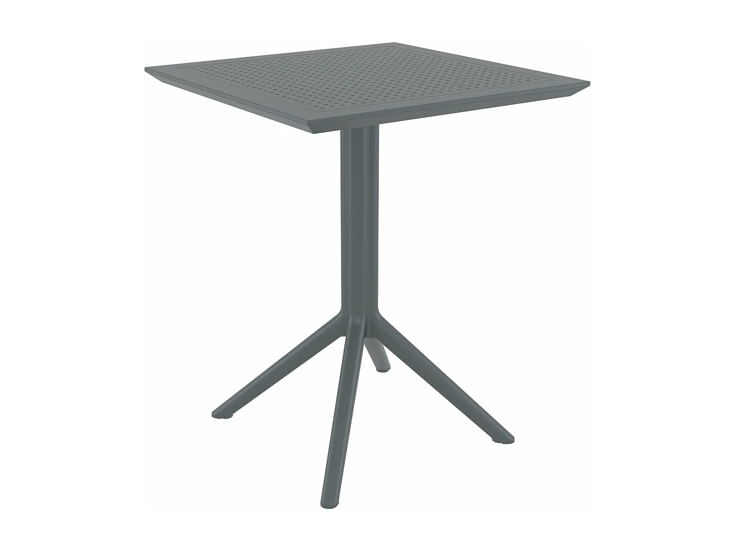 Table d'appoint de jardin - carré - Plastique - 60 x 60 cm - Gris foncé - Sky
