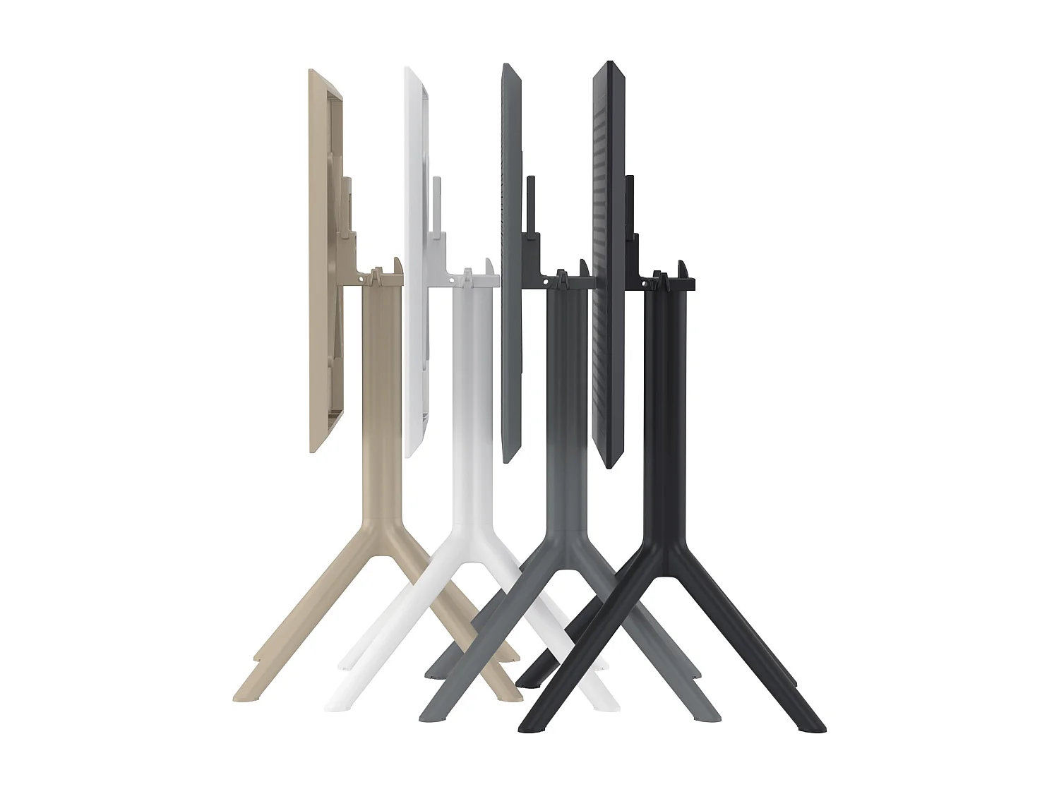 Table d'appoint de jardin - carré - Plastique - 60 x 60 cm - Gris foncé - Sky