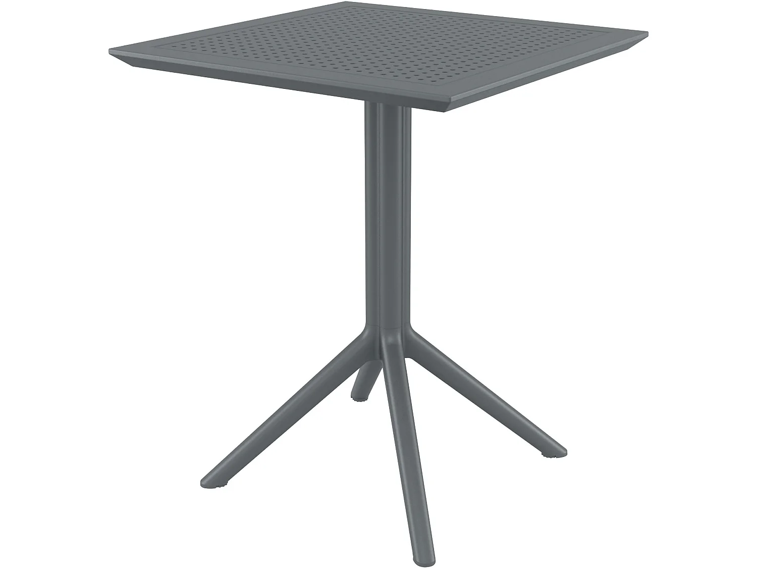 Table d'appoint de jardin - carré - Plastique - 60 x 60 cm - Gris foncé - Sky