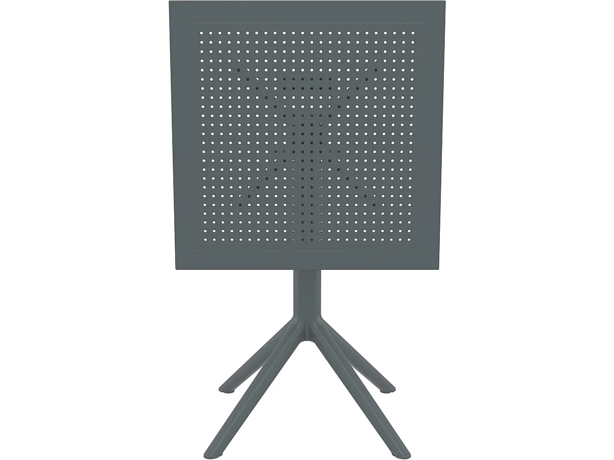 Table d'appoint de jardin - carré - Plastique - 60 x 60 cm - Gris foncé - Sky