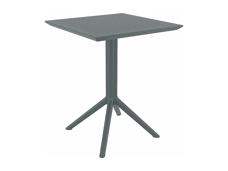 Table d'appoint de jardin - carré - Plastique - 60 x 60 cm - Gris foncé - Sky