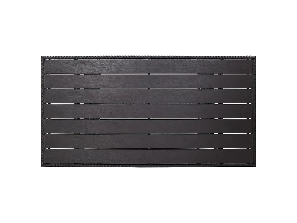 Gartentisch Schwarz 120x70x66 cm Poly Rattan