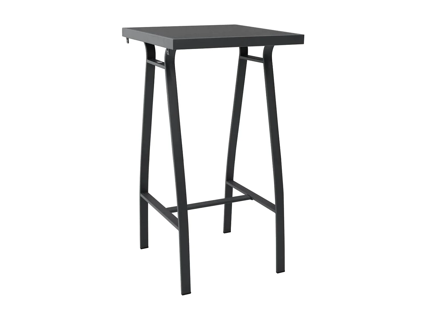 Table de bar de jardin Noir 60x60x110 cm Verre trempé