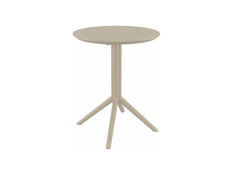 Table d'appoint de jardin - rond - Plastique - Taupe - Sky