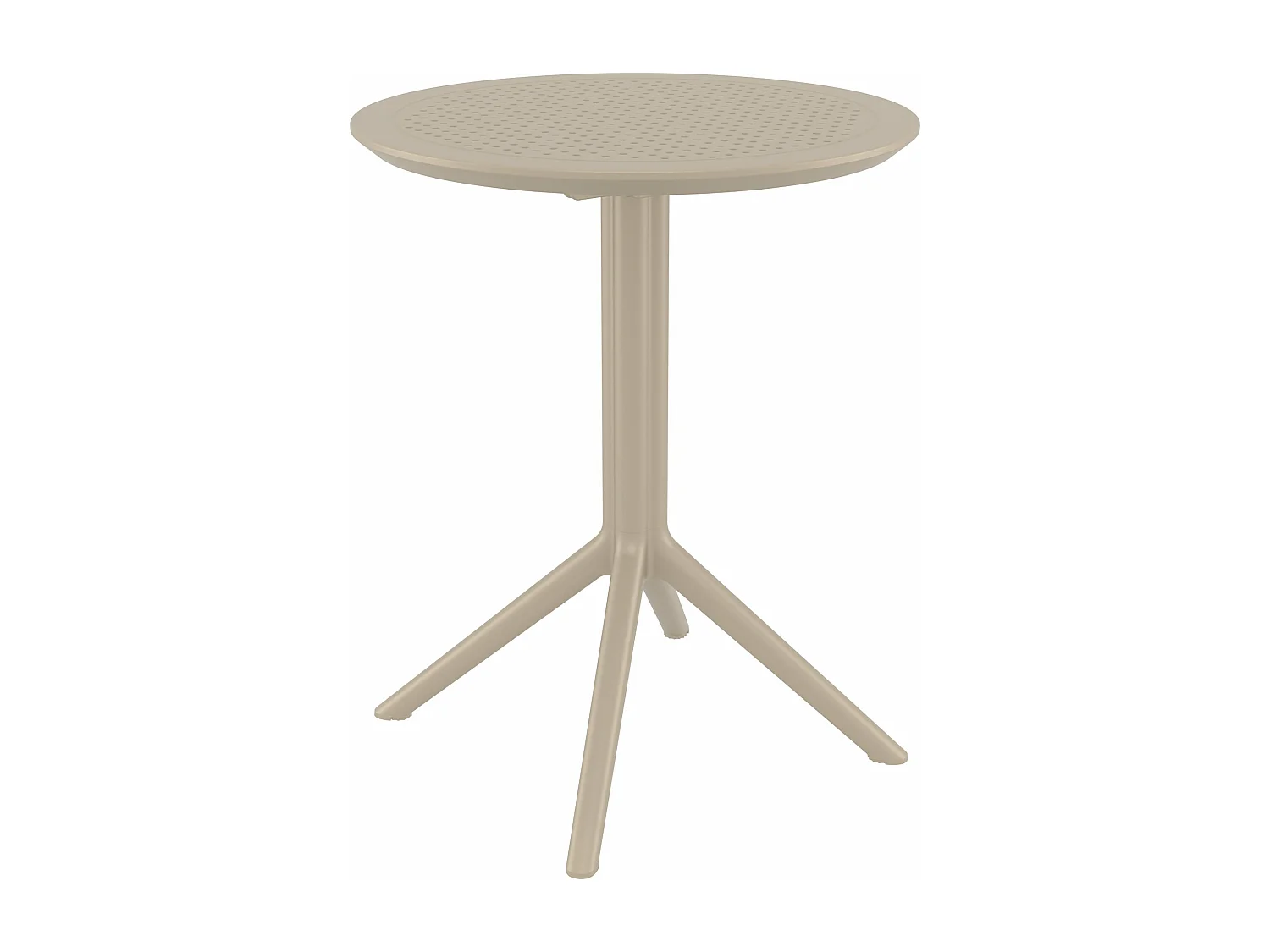 Table d'appoint de jardin - rond - Plastique - Taupe - Sky