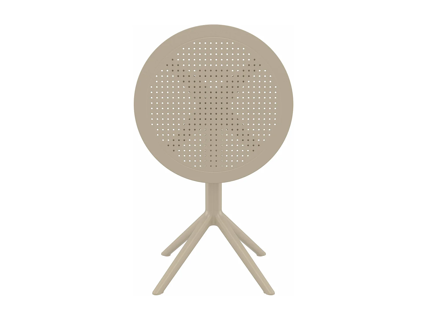 Table d'appoint de jardin - rond - Plastique - Taupe - Sky