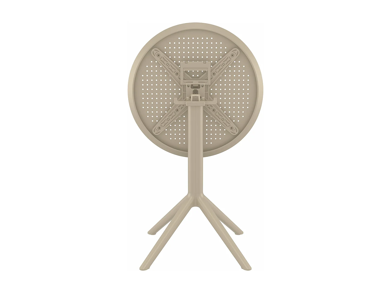 Table d'appoint de jardin - rond - Plastique - Taupe - Sky