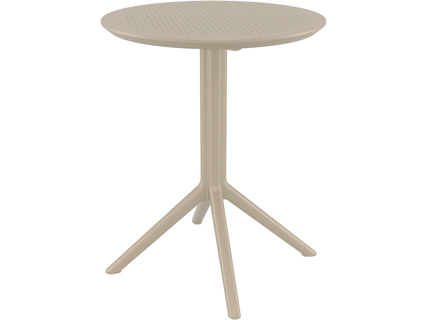 Table d'appoint de jardin - rond - Plastique - Taupe - Sky