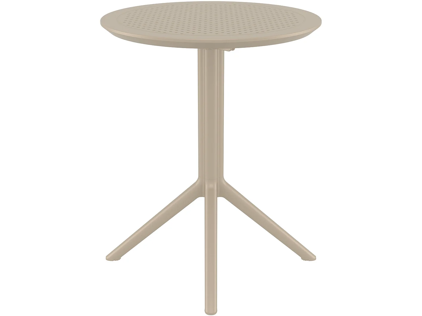 Table d'appoint de jardin - rond - Plastique - Taupe - Sky