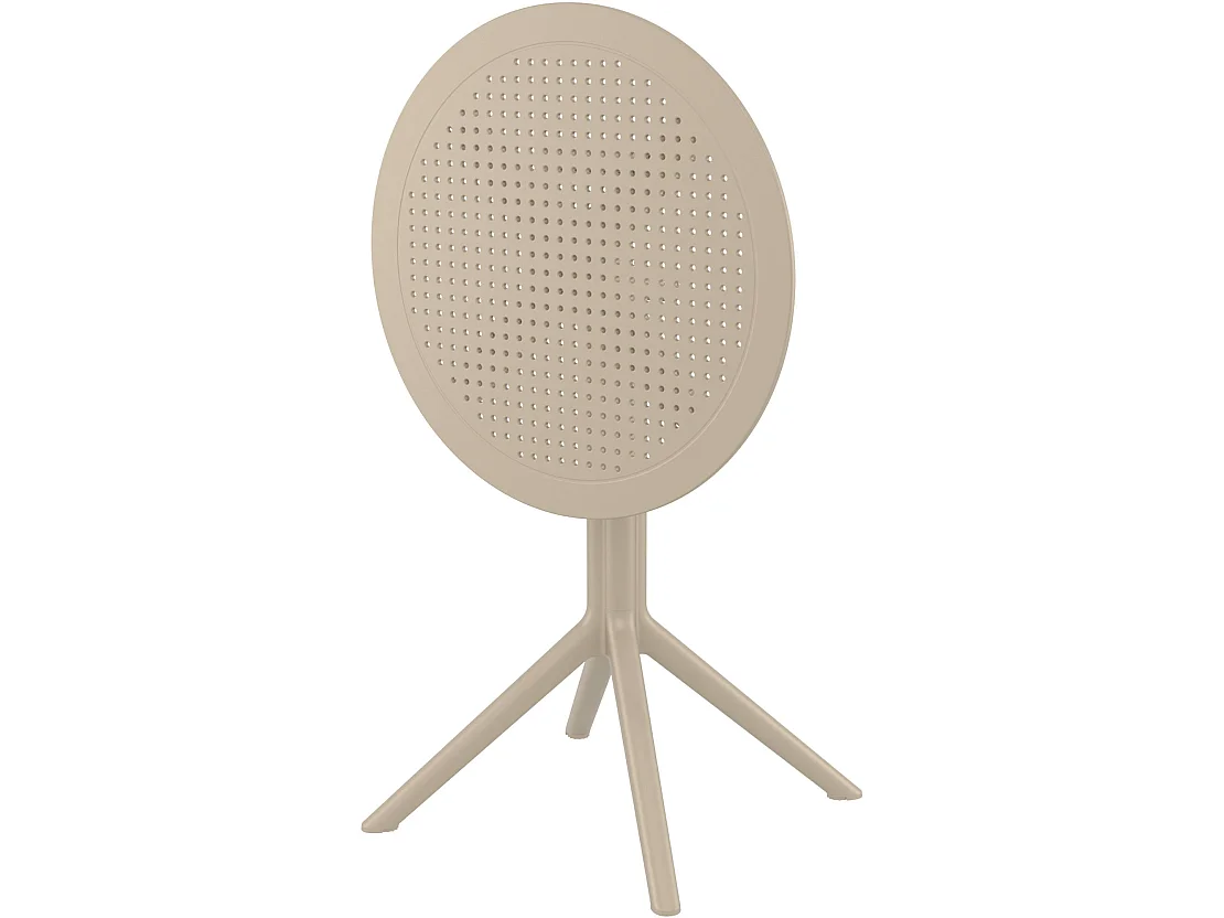 Table d'appoint de jardin - rond - Plastique - Taupe - Sky